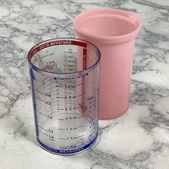Pampered Chef Mini Measure All Cup Pink Breast Cancer 9897 Dry Liquid 1 Cup - Picture 3 of 5